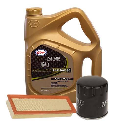 پک روغن پژو 405 سمند 1800 بهران رانا (SM 20W50)4L + فیلتر روغن و فیلتر هوا