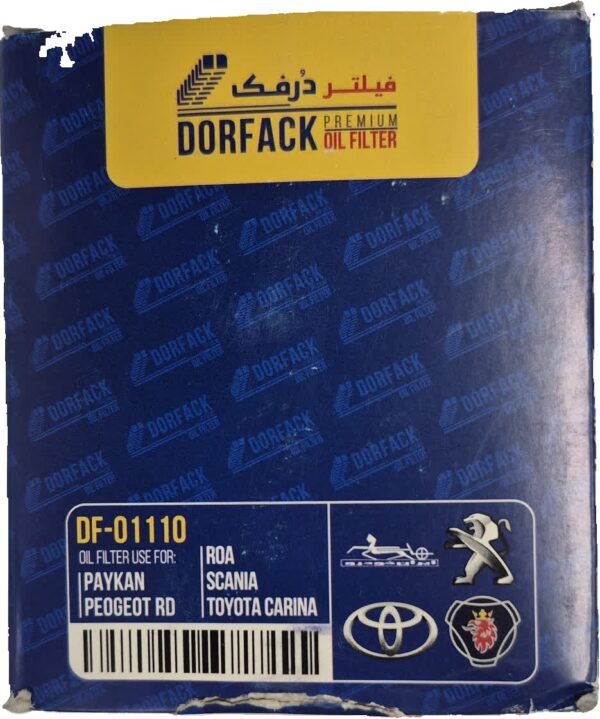 فیلتر روغن پیکان ، پژو RD ،ریو ، اسکانیا ،تویوتا کارنیا برند درفک